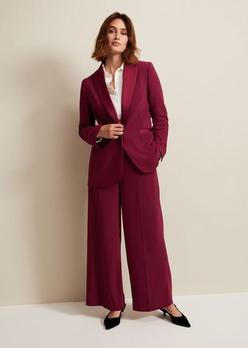 Phase Eight Elandra Tux Trousers Burgundy Australia | JA7064139